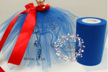 Royal blue - Premium Soft Nylon Tulle roll 6 inch wide 100 yards length